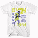 Muhammad Ali Rumble Young Man Rumble White Adult T-Shirt