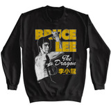 Bruce Lee Nunchuck Pose Black Adult Sweatshirt