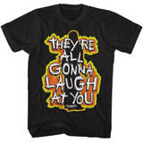 Carrie Fiery Laugh At You Black Adult T-Shirt