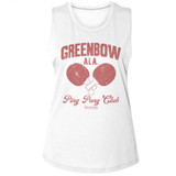Forrest Gump Greenbow Ping Pong White Women's Muscle Tank Top T-Shirt