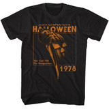 Halloween Pumpkin Knife 78 Black Adult T-Shirt