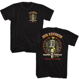 Sun Records Microphone Burst Black Adult Classic T-Shirt