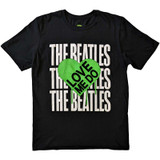 The Beatles Unisex T-Shirt Love Me Do Graffiti Heart