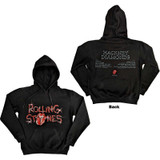 Rolling Stones Unisex Pullover Hoodie Sweatshirt Hackney Diamonds Glass Logo (Back Print)