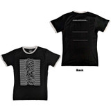 Joy Division Unisex Ringer T-Shirt Unknown Pleasures (Back Print)