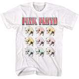 Pink Floyd Multi Color Pig Babies White T-Shirt