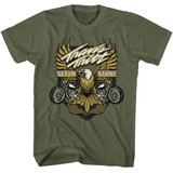 Travis Tritt Eagle and Bikes Military Green T-Shirt