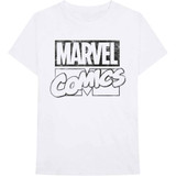 Marvel Comics Unisex T-Shirt Logo White