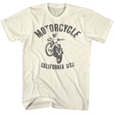 Bruce Brown Films Moto Cali Usa Natural Adult T-Shirt