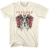 Flyleaf Winged Skeleton Natural Adult T-Shirt