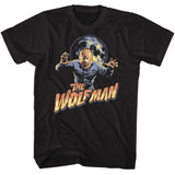Universal Monsters Multitone Wolfman Black Adult T-Shirt