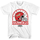 USFL Stallions White Adult T-Shirt