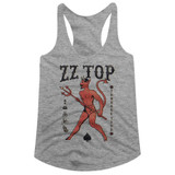 ZZ Top Tonnage Tour Gray Heather Ladies Racerback Tank Top T-Shirt