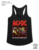 AC/DC Noise Pollution Black Junior Women's Racerback Tank Top T-Shirt