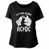 AC/DC Australia Vintage Black Junior Women's Dolman T-Shirt