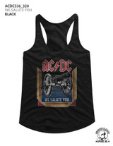 AC/DC We Salute You Black Junior Women's Racerback Tank Top T-Shirt