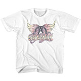 Aerosmith Faded Pinks White Children's T-Shirt