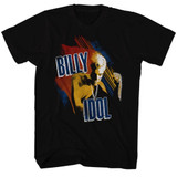 Billy Idol Black Adult Wavey T-Shirt