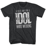 Billy Idol White Wedding Grey Logo Heather Adult T-Shirt