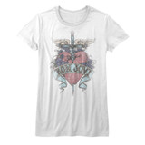 Bon Jovi Pierced White Junior Women's T-Shirt