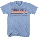 Pink Floyd Dark Side Of The Moon Light Blue Heather Adult T-Shirt