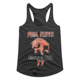 Pink Floyd Tour '77 Dark Heather Junior Women's Racerback Tank Top T-Shirt