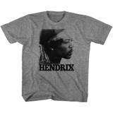 Jimi Hendrix Vintage Face Heather Youth T-Shirt