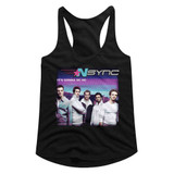 NSYNC It's Gonna Be Me Black Junior Women's Racerback Tank Top T-Shirt