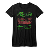 Poison Open Up Black Junior Women's T-Shirt