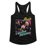 Poison Bright Action Black Junior Women's Racerback Tank Top T-Shirt