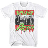 Poison Flesh Blood White Adult T-Shirt