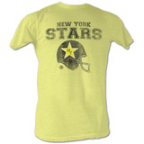 World Football League WFL NY Stars Yellow Heather Adult T-Shirt