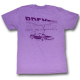 Back to the Future Purple Heather Adult T-Shirt