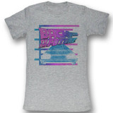 Back to the Future Barred Future Gray Junior Women's T-Shirt