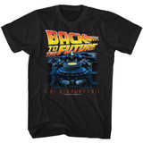 Back to the Future G Side Black Adult T-Shirt