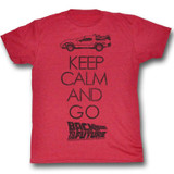 Back to the Future Keep Calm Red Adult T-Shirt