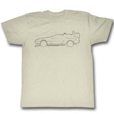 Back to the Future Lines Natural Adult T-Shirt