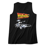 Back to the Future Car Black Adult Tank Top T-Shirt