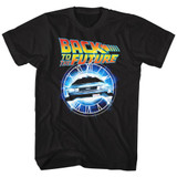 Back to the Future Out Of Time Black Adult T-Shirt