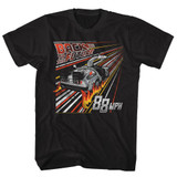 Back to the Future Streak Black Adult T-Shirt