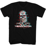 Terminator Glitch Black Adult T-Shirt