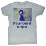 Bill and Ted Brace Yourself Gray Heather Adult T-Shirt