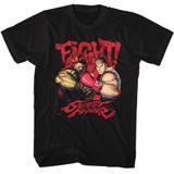Street Fighter Fight! Black Adult T-Shirt