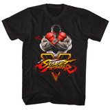 Street Fighter Sfv Key Black Adult T-Shirt