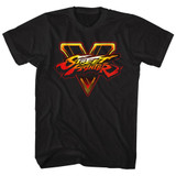 Street Fighter Sfv Logo Black Adult T-Shirt