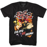 Street Fighter Street Fire Black Adult T-Shirt
