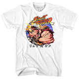 Street Fighter Ryu Vs Ken White Adult T-Shirt