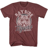 Saved by the Bell Tigers Football Vintage Maroon Heather T-Shirt