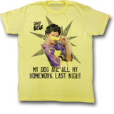 Saved by the Bell My Homework Yellow Heather T-Shirt