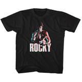 Rocky 3D Muscles Black Children's T-Shirt